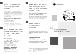 Informationen f&uuml;r Wohnungssuchende Wenn Ihnen
