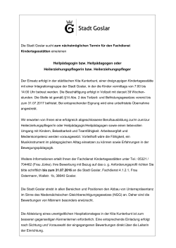 Heilp&auml;dagogin bzw. Heilp&auml;dagogen oder Heilerziehungspflegerin