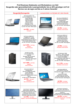 Profi Business Notebooks und Workstations von Dell - ab