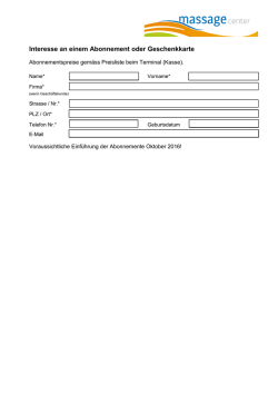 Interesse an einem Abonnement oder Geschenkkarte