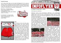Infoflyer zum Heimspiel