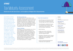 Tax Maturity Assessment