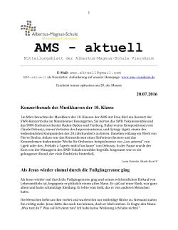 AMS - aktuell - Albertus Magnus Schule Viernheim