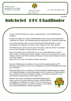 ersten Infobrief der PfC-Pfadfinder