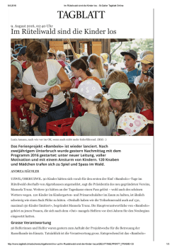 Im R&uuml;teliwald sind die Kinder los