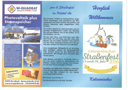 Flyer 3: Weisenbacher Straßenfest