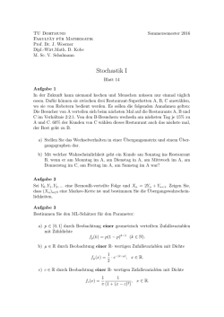Blatt 14 - Fakultät für Mathematik