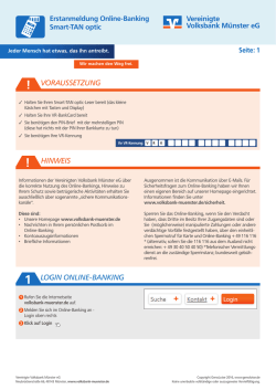 login online-banking voraussetzung hinweis