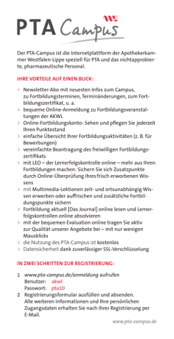 IHRE VORTEILE AUF EINEN BLICK: IN ZWEI SCHRITTEN ZUR