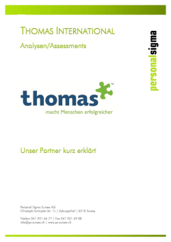 Doku Thomas International - Personal Sigma Sursee AG