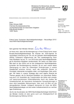 Stellungnahme von NRW-Umweltminister Remmel