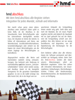 hmd.abschluss - hmd Software f&uuml;r Steuerberater