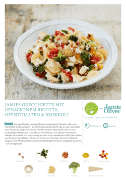 jamies orecchiette mit gebackenem ricotta
