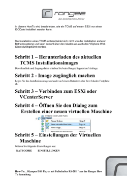 HowTo TCMS-Installation auf ESXi