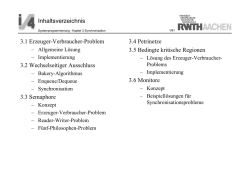 3.1 Erzeuger-Verbraucher-Problem 3.2 Wechselseitiger Ausschluss