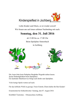Kinderspielfest in Jochberg