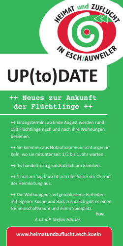 UP(to)DATE - Heimat und Zuflucht in Esch/Auweiler