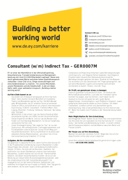 Consultant (w/m) Indirect Tax – GER0007M