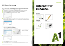 Internet f&uuml;r zuhause.