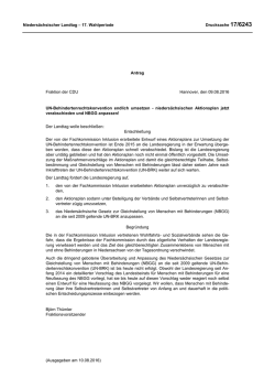 Drucksachen allgemein - Nieders&auml;chsischer Landtag