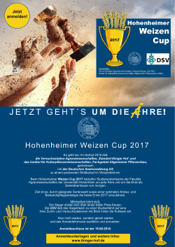 Anmeldung Weizen-Cup - Ihinger Hof