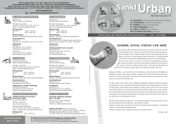 “St. Urban informiert” für die Monate Juni und Juli