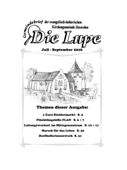 "Lupe" Juli-September 2016 - Kirche