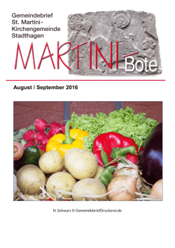 August / September 2016 ansehen - St. Martini