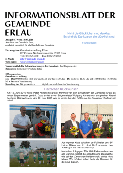 Juli - Gemeinde Erlau