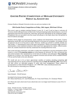 Invitation Poetry Competition 2016