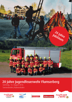 Flyer 20 Jahre Jugendfeuerwehr Flumserberg.indd
