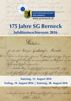 175 Jahre SG Berneck - Schützengesellschaft Berneck