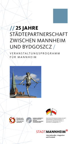 Jahresprogramm 25 Jahre Mannheim Bydgoszcz