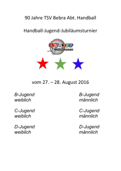 90 Jahre TSV Bebra Abt. Handball Handball