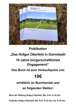 Publikation „Das Hofgut Oberfeld in Darmstadt