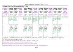 Jopala – Ferienprogramm Sommer 2016
