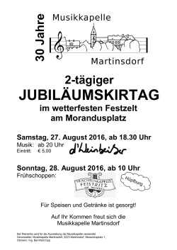25 Jahre Musikkapelle Martinsdorf