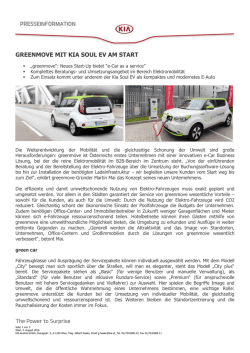GREENMOVE MIT KIA SOUL EV AM START