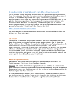 Grundlegende Informationen zum ChessBase Account
