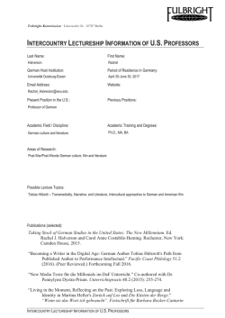 intercountry lectureship information of us professors