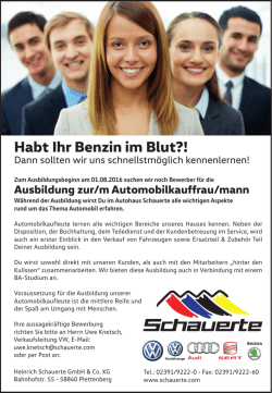 Habt Ihr Benzin im Blut?!