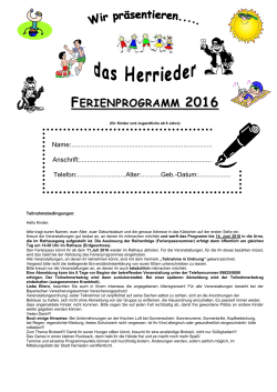 Das Herrieder Ferienprogramm 2016 als PDF