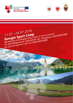 INFO Euregio Sport Camp 2016