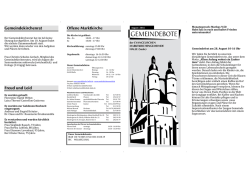 Gemeindebote August 2016