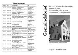 August – September 2016 - Evangelische Kirchgemeinde Leutzsch