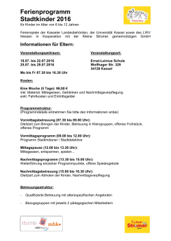 Programm - Universität Kassel