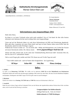 Infos: - Jungenzeltlager Bad Laer