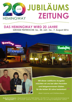 Hemingway Festzeitschrift