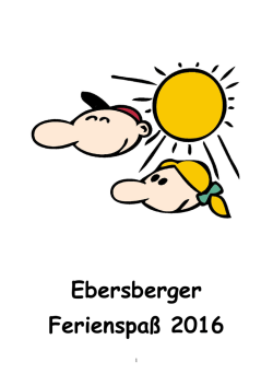 Ebersberger Ferienspa&szlig; 2016