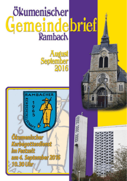 Gemeindebrief August-September 2016